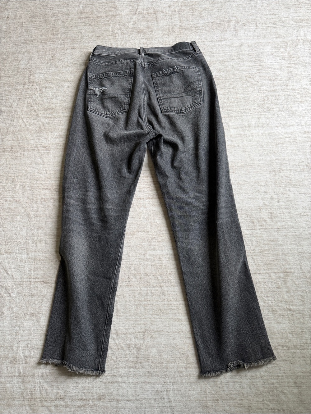 PacSun Distressed Straight-Leg Jeans - Charcoal Gray - Picture 2 of 2